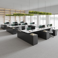 Bureau de travail moderne en bois de qualité supérieure avec huche et étagère – Conception modulaire convertible extensible
