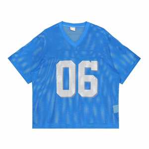 เสื้อฟุตบอลอเมริกันทรงบ็อกซี่ผ้าโพลีเอสเตอร์แบบเรโทรสำหรับผู้ชาย ชุดยูนิฟอร์มออกแบบเองได้ - Product Image 6