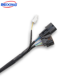 Accessoires de <span class=keywords><strong>moto</strong></span> BeiXing, <span class=keywords><strong>faisceau</strong></span> de câblage simple gauche à 5 fonctions E00273 PVC IP66, phare, projecteur, <span class=keywords><strong>clignotant</strong></span>, interrupteur de klaxon - Product Image 3