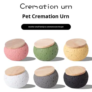 قطرة دمعة خيزران حديثة رماد من أجل القطط والكلاب-جرة شمعة تذكارية محكمة الغلق مقاومة للماء صديقة للبيئة - Product Image 3