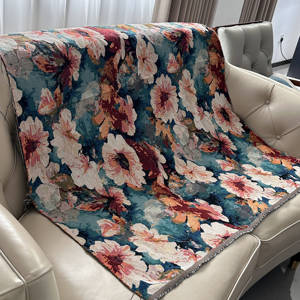 Жаккардовые Цветочные масляные ткани, жесткая контурная одежда, полусумка, домашняя тканая пряжа, окрашенная техника, обивка - Product Image 1