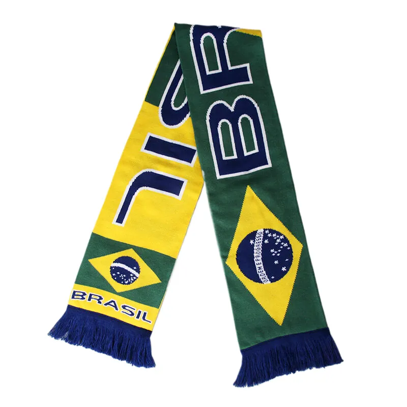 Персонализированный спортивный командный футбольный клуб, название страны, вязаный шарф с индивидуальным логотипом