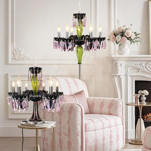 Lámpara de mesa Led de estilo europeo, vela de cristal, lámpara de pie para Villa, sala de estar, restaurante - Product Image 1