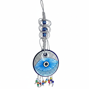 Macramé Evil Eye Tenture murale 13x40cm Ornement Design complexe pour l'attrait décoratif - Product Image 2