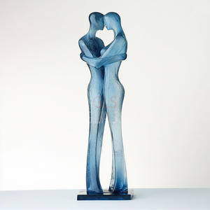 Cajas de regalo artesanales de cristal personalizadas con figuras de adorno de decoración del hogar talladas a mano logotipo personalizado incluido - Product Image 1