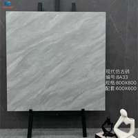 Carreaux de céramique rustiques antidérapants Foshan 800x800mm, aspect marbre émaillé, pour sols et murs de salle de bain et villa, garantie 5 ans