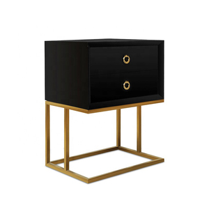 Modern Style Bed Room <strong>Small</strong> Wooden Nightstand Metal Locker <strong>Bedside</strong> Corner <strong>Table</strong> - Product Image 5
