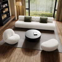 Canapé-lit moderne et créatif en tissu écologique, capitonné, pour salon, hôtel, emballé sous vide et compressé