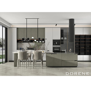 Dorene-muebles de cocina abiertos de grano de madera, diseño personalizado moderno, <span class=keywords><strong>Simple</strong></span>, laca, Interior, 2023 - Product Image 1