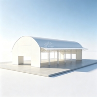 Structure de toit en A sans poteaux pour arène d'équitation intérieure, en PVC vert 40x60m, pour élevage de volailles de chair