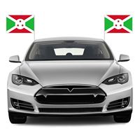 Drapeau de voiture Burundi en gros 12x18 pouces, double face, en polyester tricoté, à clipser, pour le Jour de l'Indépendance