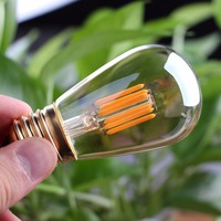 Ampoule LED vintage à intensité variable, ampoule décorative en verre transparent, culot E27, ampoules à filament