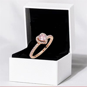 خاتم نحاسي أبيض مطلي بالذهب الوردي مع حجر أحمر طبيعي لامع للنساء في الحفلات، توريد حصري عبر الحدود - Product Image 5