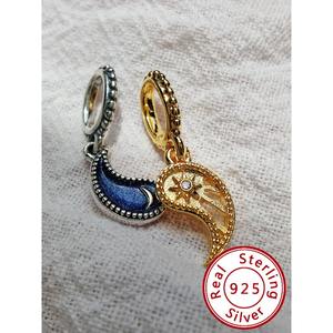 Venta al por mayor de abalorios de diseño DIY para pulseras, cuentas de abalorios a granel, unisex, de plata de ley 925 con circonita, accesorios originales de joyería de moda. - Product Image 5