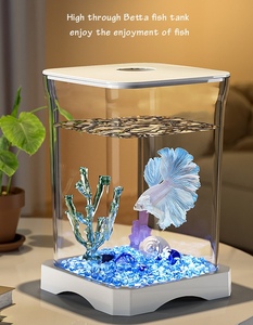 Boîte de rangement carrée en plastique durable pour <span class=keywords><strong>aquarium</strong></span> de bureau et d'appoint - Product Image 2