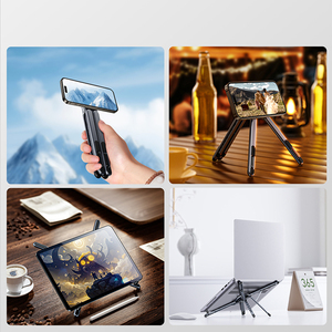 New Travel xách tay điện thoại từ Tripod đứng nhôm có thể gập lại Tương thích với máy tính xách tay Máy tính bảng và điện thoại di động - Product Image 5
