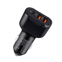 Chargeur de voiture 3 Ports USB type-c PD 18W + 2,4 a, pour téléphone portable, prix de gros d'usine