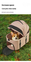 Poussettes pour animaux de compagnie 3 en 1 pliables, légères, imperméables, lavables, réglables et portables avec porte-animaux amovible pour chats et chiens