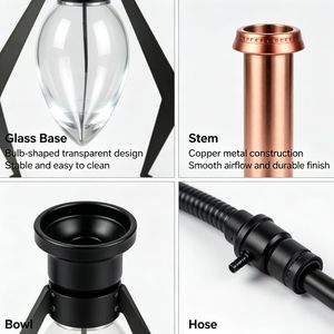 Modern Portable Travel Hookah for Smoking Mirror Stainless Steel Chicha <b>Sheesha</b> Spider in Color Box with Soft Smoke - Product Image 5