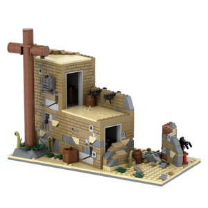 672 Piezas MOC5095 NUEVO Juguete de la Segunda Guerra Mundial, Escena de Guerra, Modelo de <span class=keywords><strong>Casa</strong></span> en Ruinas, Regalo, Bloques de Construcción MOC, Juguetes Educativos para Niños - Product Image 3