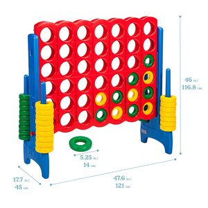 Gioco da Tavolo Strategico 4 in Fila di Media Dimensione in Plastica per Bambini e Adulti, Gioco da Viaggio per Feste in Famiglia - Product Image 3