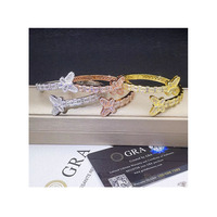 Bracelet romantique en argent 925 plaqué or, serti de diamants, prêt à être expédié, bijoux hip-hop, pour homme et femme, moissanite VVS, bracelet de mariage