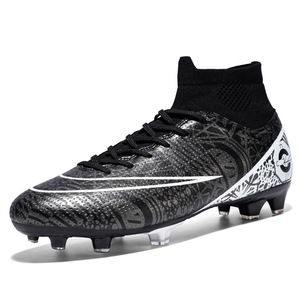 Nuevas botas de fútbol de caña alta para exteriores, unisex, con tacos largos, para estudiantes de primaria y secundaria y adolescentes. - Product Image 3