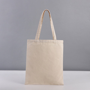 White Cotton Canvas DIY Print Advertising Tote Bag Custom Logo Promotional Backpacks with Blank Canvas Bag