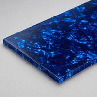 Feuille de Celluloïd Nacré Bleu Profond Effet Perle Concassée Durable pour Accessoires Artisanaux et Placage d'Instruments de Musique - Vente en Gros Fabricant