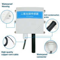 Détecteur de CO2 mural LINO RS485 0-10V 4-20mA analogique, transmetteur de CO2, indice de protection IP66, plage 0-5000ppm, écran LCD