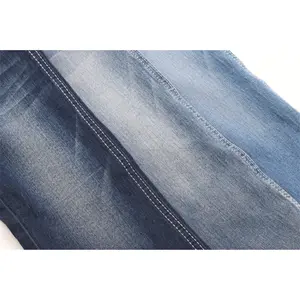 Factory Direct Sell Günstiger Preis 9,5 Unzen Dunkelblau Indigo Stretch Satin Denim Stoff mit Viskose für Damen Röhrenjeans