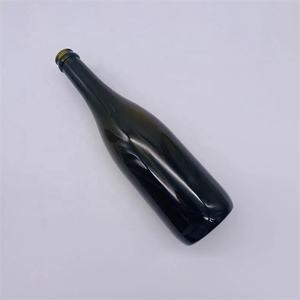 Botellas de vino tinto con <span class=keywords><strong>tapa</strong></span> de corcho, color ámbar y verde transparente, 750ml, venta al por mayor de fábrica - Product Image 2
