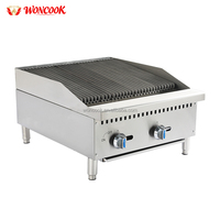 Gril Radiant Commercial à Gaz pour Restaurant avec Certificat ETL, 2, 3 ou 4 Brûleurs, Gril à Lave, Barbecue de Comptoir, Charbroil Radiant
