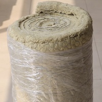 INSULWOOL Rouleaux de feutre isolant en laine de basalte 50 mm, laine de roche avec treillis métallique haute densité 60-200 kg/m³, garantie 5+ ans, ASTM