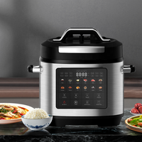 Cuisinière à pression multifonction de haute qualité en acier inoxydable 5L 6L, 24 programmes, revêtement antiadhésif, cuve intérieure, cuisinière à pression électrique