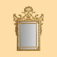 Fourniture d'usine miroir décoratif mural en laiton de luxe, décoration de maison Antique