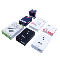 Emballage de produit électronique blanc de taille personnalisée Boîte de papier d'emballage de chargeur de téléphone avec câble de données USB
