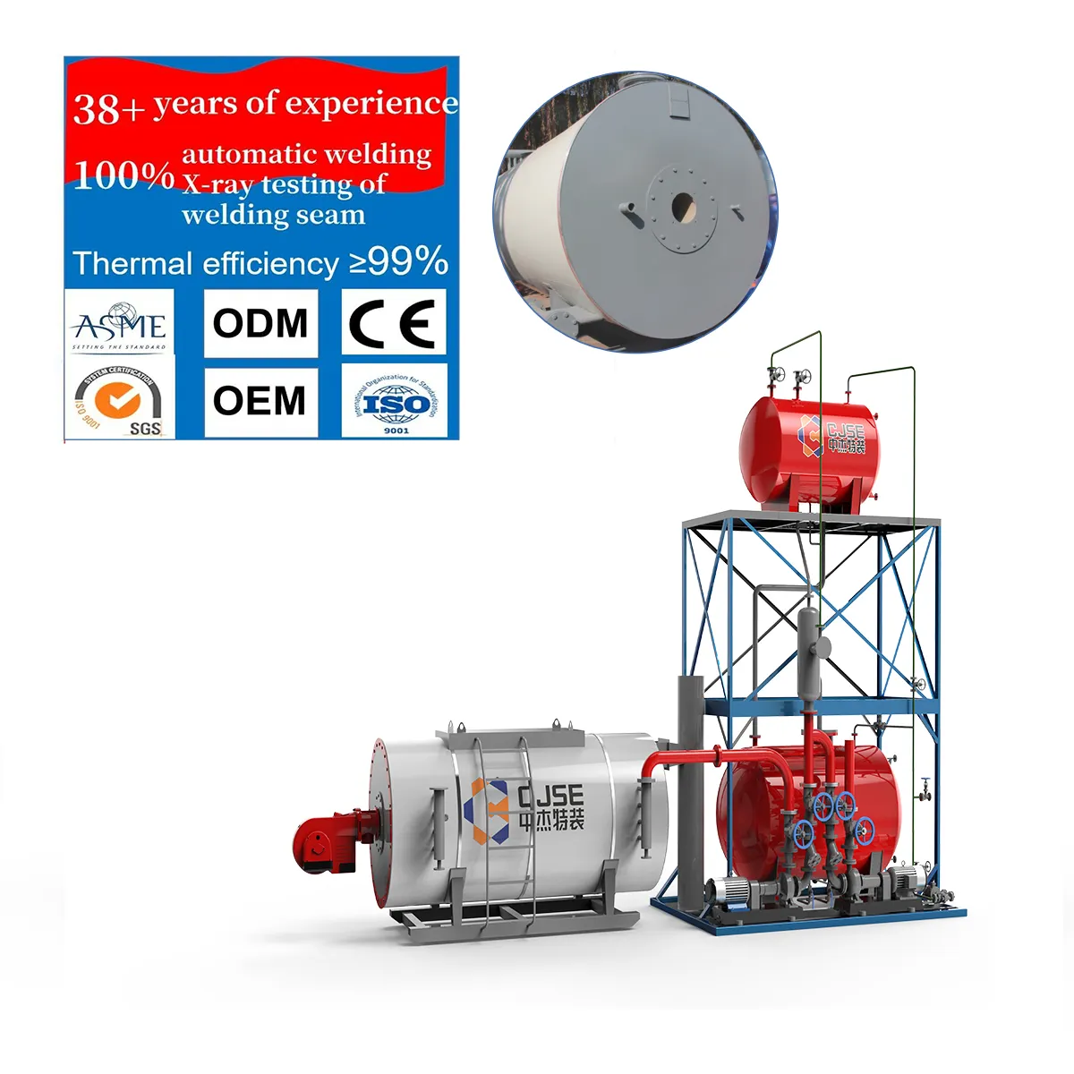 CJSE best price yyqw horizontal 350 kw to 3000kw thermal oil boilers price heat exchanger for central heating