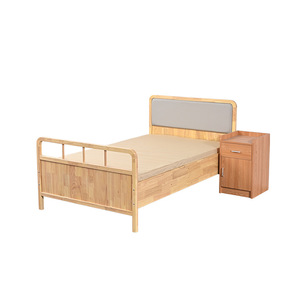 Tuoshengtai Hospital <b>Bed</b> Single Size Solid Wood Hand Crank Nursing <b>Bed</b> With Guardrails For Elderly Bedroom Use - Product Image 5