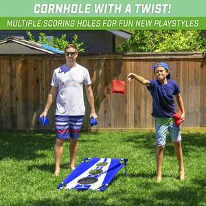 Juego de Cornhole Portátil y Plegable de Plástico Oxford para Niños y Adultos, Seguro para el Hogar y el Jardín, con Objetivo de Tiro al Blanco y Tri Toss - Product Image 2