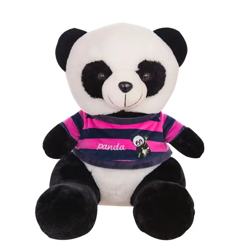 DHF245 Promotion New Design Fashion Cute Panda Plush Toy Soft Stuffed Cute Panda Plush doll skin for Birthday Gift