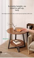 Table basse en bois moderne et minimaliste, 2 niveaux de rangement, mobilier de salon, marque RU, compacte pour salon
