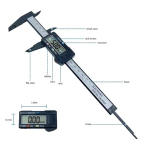 <span class=keywords><strong>Calibrador</strong></span> Digital Electrónico de 100 mm y 150 mm, <span class=keywords><strong>Calibrador</strong></span> <span class=keywords><strong>Vernier</strong></span> de Fibra de Carbono, Micrómetro, Regla de Medición - Product Image 3