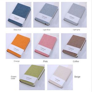 Customized Logo A5/A6 Eco Friendly Thread-Sewn Fabric Hardcover Notebook Bookmark Printed 132 <b>Sheets</b> Journal Enterprise - Product Image 4
