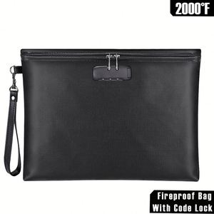 CUSTOM Hot Sale Fireproof and Waterproof Filing Products <b>Document</b> Storage <b>Bag</b> for Money and Files - Product Image 5