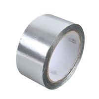 Cinta de Aluminio Compuesta Resistente a Altas Temperaturas, Impermeable, a Prueba de Explosiones, Adhesivo Acrílico Plateado PET, para Emergencias