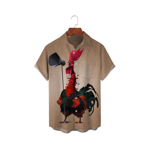 Camisas Hawaianas de Seda 100% para <span class=keywords><strong>Hombre</strong></span>, a Rayas, para Vacaciones de Verano en la Playa, Estilo Vintage con Mapa Náutico de Barco Pirata, Tallas Grandes - Product Image 3