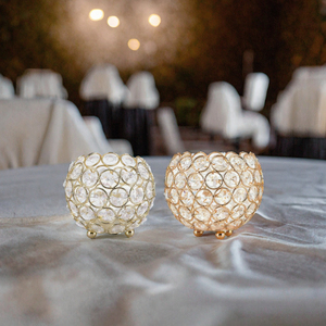 Porte-<span class=keywords><strong>bougie</strong></span> chauffe-plat en cristal doré gaufré pour décoration <span class=keywords><strong>de</strong></span> Noël, lanterne chauffe-plat, <span class=keywords><strong>centre</strong></span> <span class=keywords><strong>de</strong></span> <span class=keywords><strong>table</strong></span> pour la maison - Product Image 3