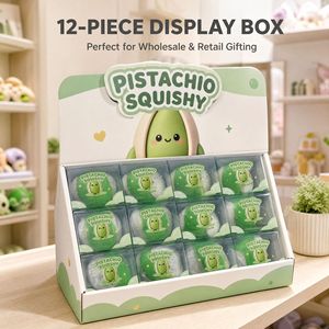 Caja de exhibición de 12 piezas de pistachos blandos, juguete antiestrés, venta al por mayor y al detalle, regalo - Product Image 1