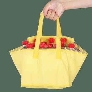 Sac isotherme OEM ODM, sacs à emporter pour la nourriture, grande capacité, tissu non tissé, sac de pique-nique pour le camping en plein air - Product Image 3